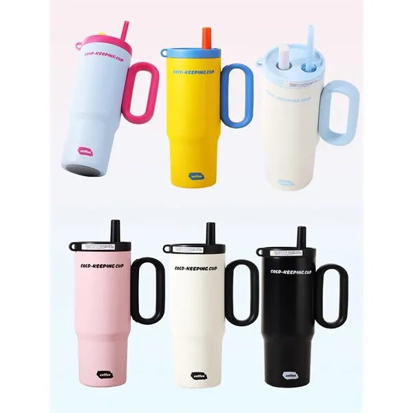 25Oz Insulated Stainless Steel Tumbler with Lid and Straw