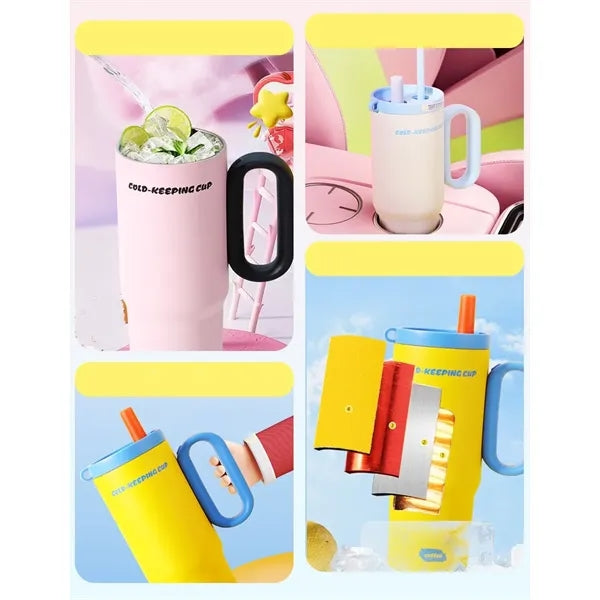 25Oz Insulated Stainless Steel Tumbler with Lid and Straw