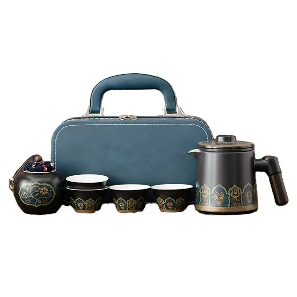 Wooden Handle Tea Set