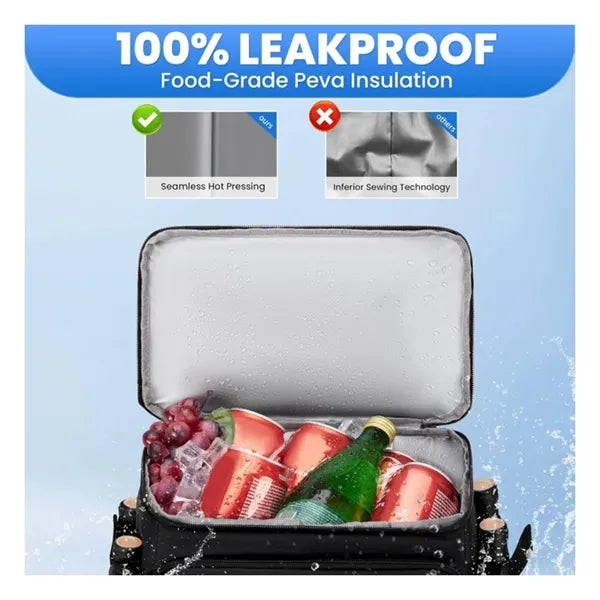 Leakproof Insulated Cooler Backpack Multiple Compartments