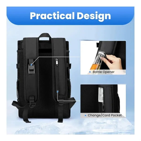 Leakproof Insulated Cooler Backpack Multiple Compartments