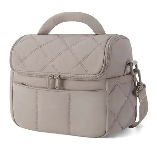 Puffy Insulated Lunch Bag for Women with Adjustable Strap