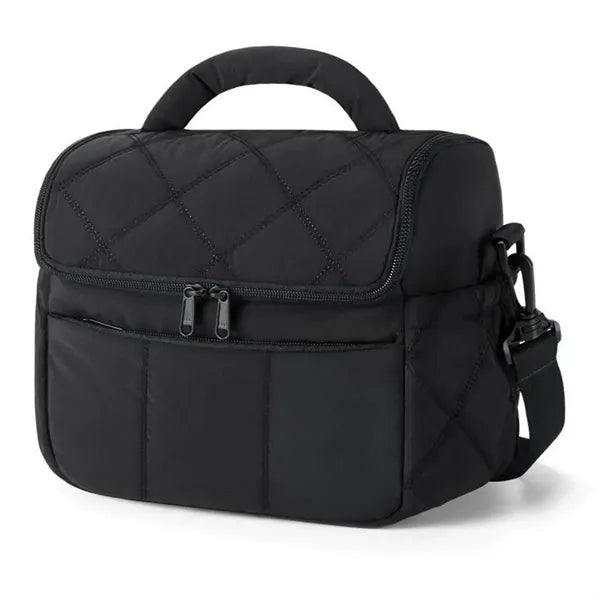Puffy Insulated Lunch Bag for Women with Adjustable Strap