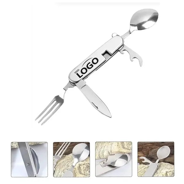 Foldable Fork Spoon Bottle Opener