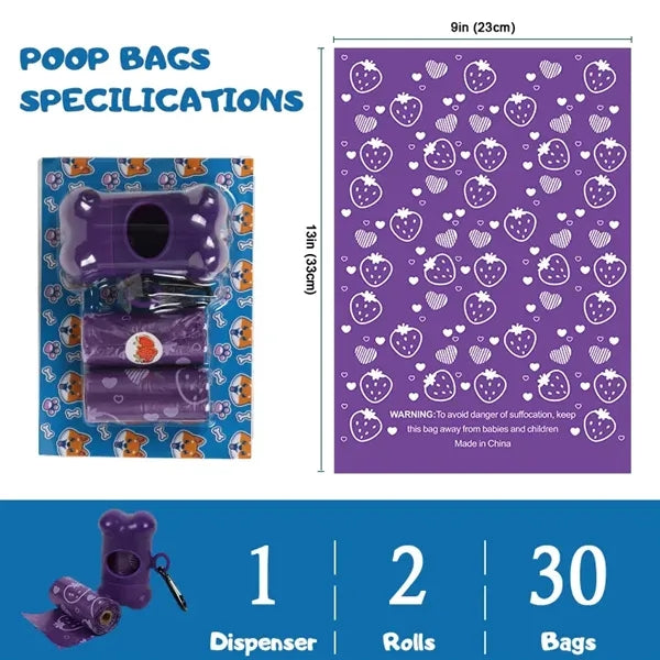 Pet Waste Bags w/ Dispenser Set