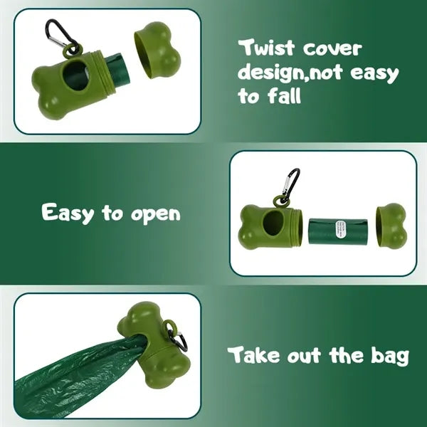 Pet Waste Bags w/ Dispenser Set