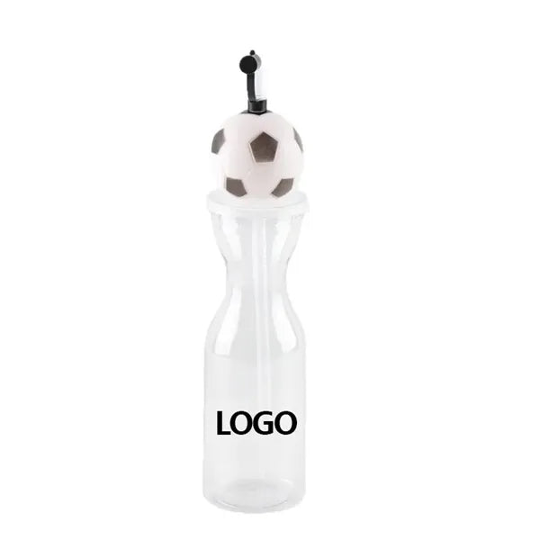 Soccer Ball Straw Water Bottle