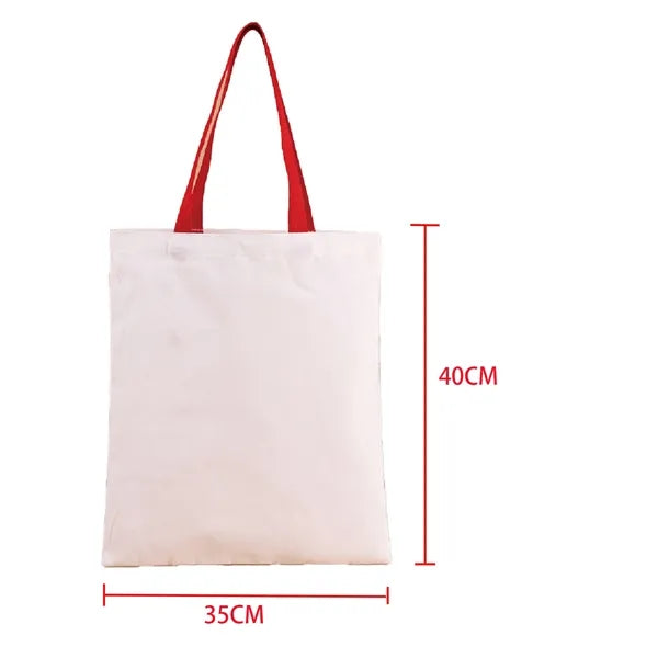 Coloured Strap Canvas Tote Bag