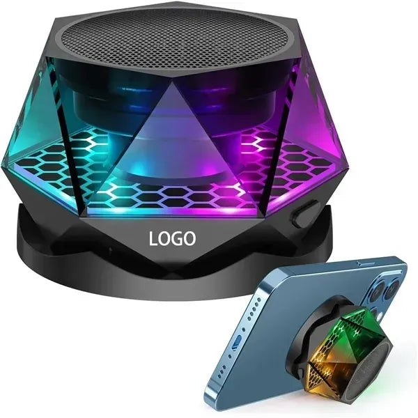 Magnetic Wireless Diamond Bluetooth Speaker with Multi Light