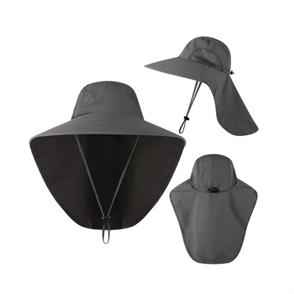 Wide Brim Sun Hat with Neck Flap