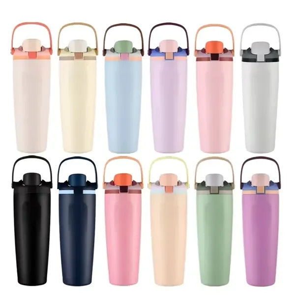Portable Double Drinking Straw Cup