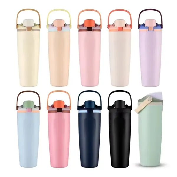 Portable Double Drinking Straw Cup