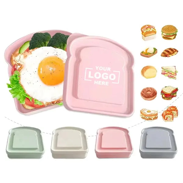 Portable Wheat Straw Sandwich Lunch Box