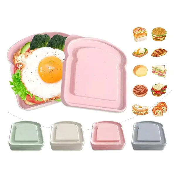 Portable Wheat Straw Sandwich Lunch Box