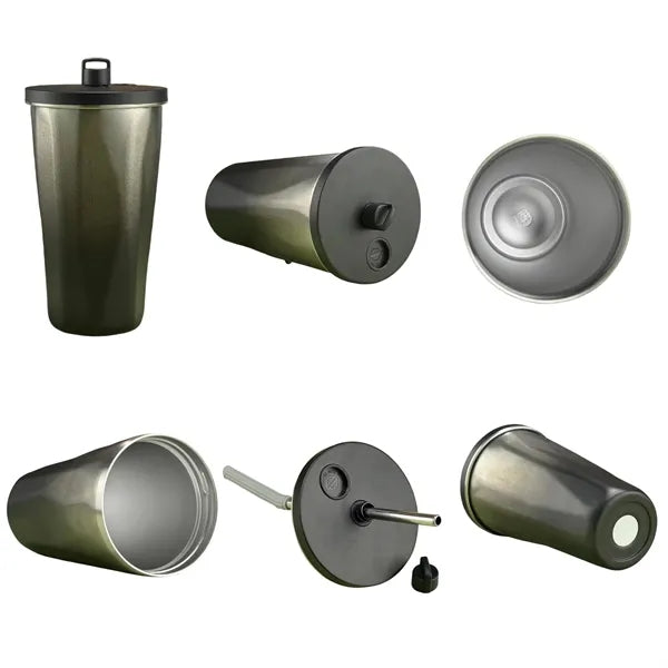 20oz Stainless Steel Tumbler With Straw