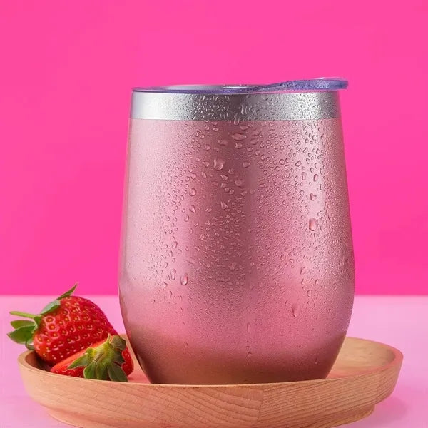 12oz Insulated Stainless Steel Egg Shaped Tumbler