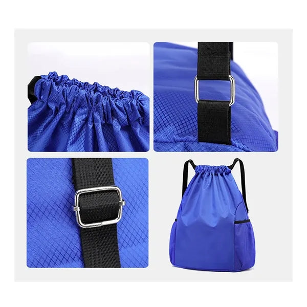 Drawstring Sports Gym Backpack with Mesh Pocket