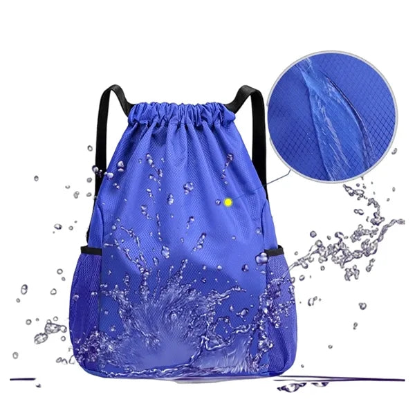 Drawstring Sports Gym Backpack with Mesh Pocket