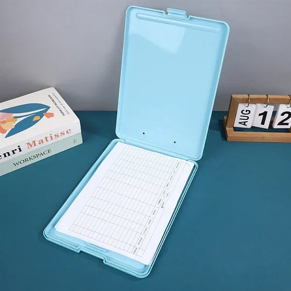 A4 Paper Storage File Box with Pen Slot and Writing Board
