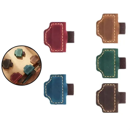 Magnetic Leather Pen Holder Clip