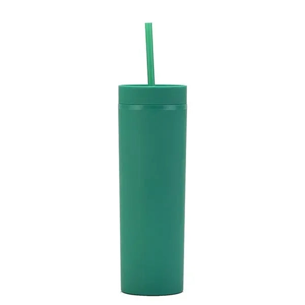16oz Skinny Bottle with Lid & Straw