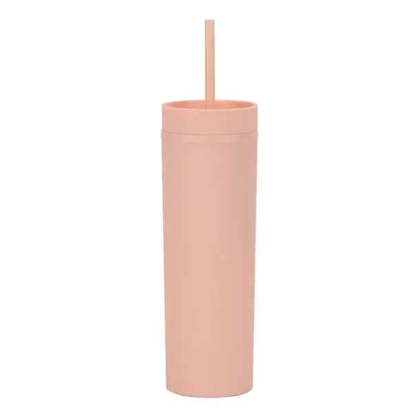 16oz Skinny Bottle with Lid & Straw