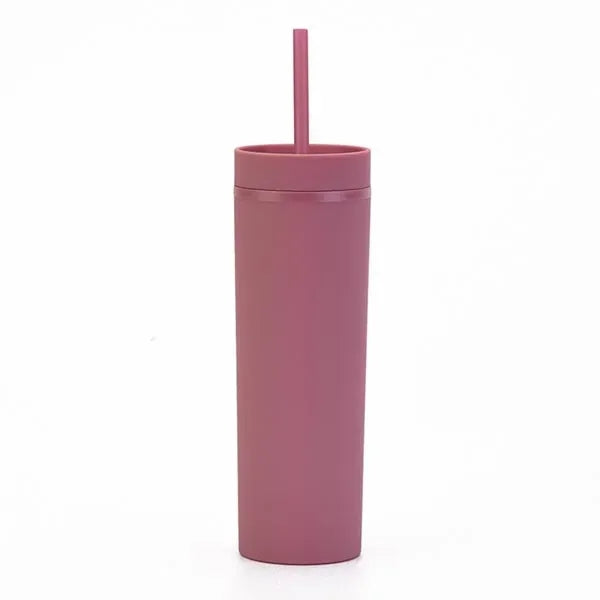 16oz Skinny Bottle with Lid & Straw