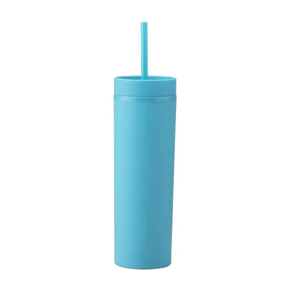 16oz Skinny Bottle with Lid & Straw