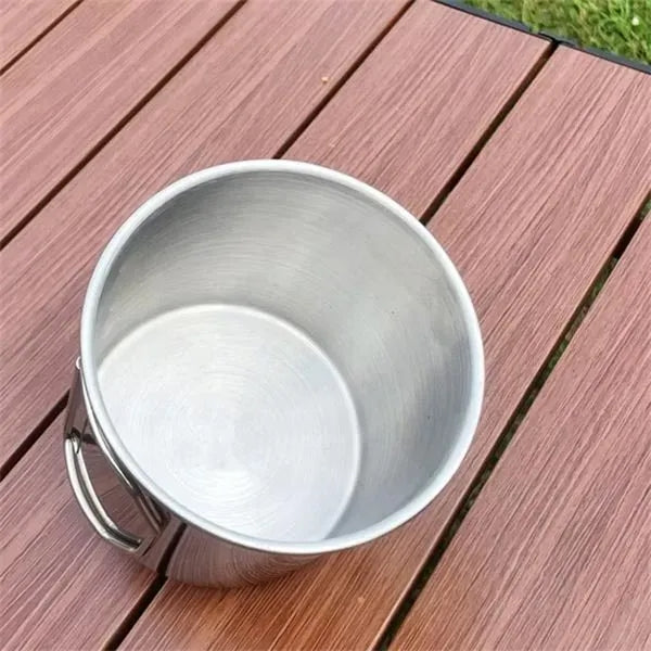 11.8oz Folding Handle Metal Camping Mug