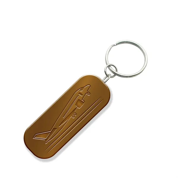 Solid Iron Keychain with Antique Brass Plating