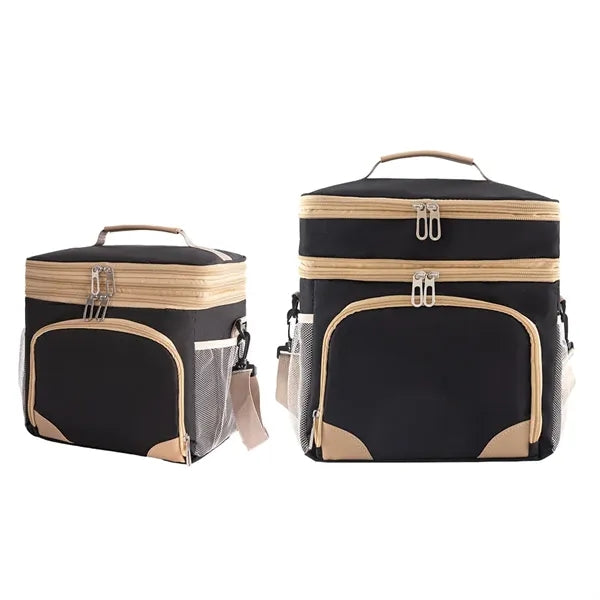 Double-Deck Insulated Lunch Bag for Office School