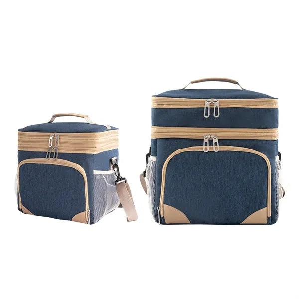 Double-Deck Insulated Lunch Bag for Office School