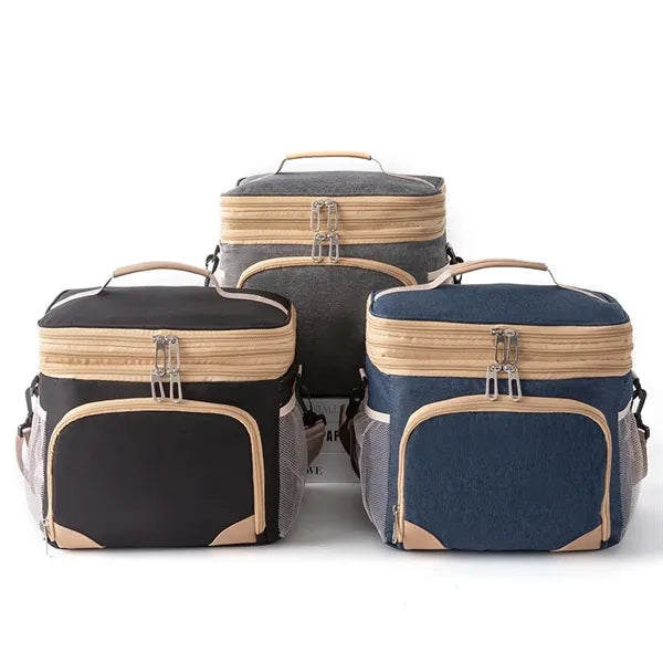 Double-Deck Insulated Lunch Bag for Office School