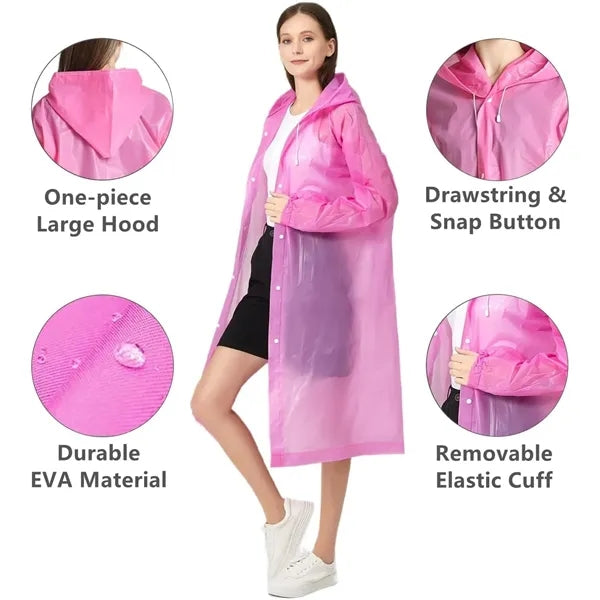 Durable Windproof Breathable Eva Rain Ponchos for Adults