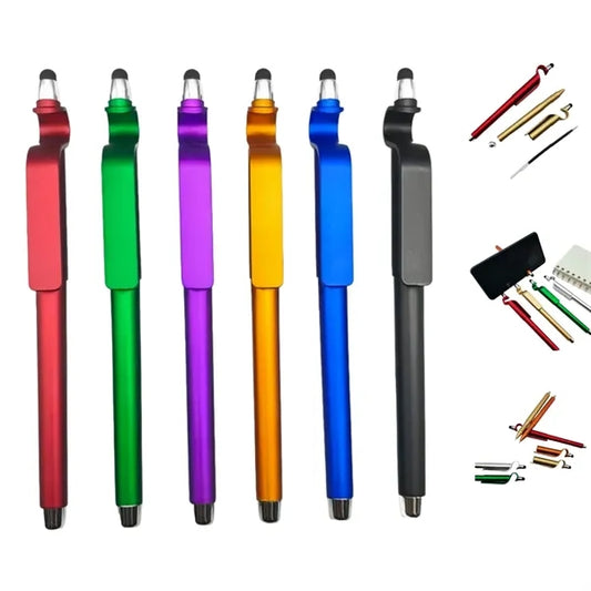 Mobile phone stand with a ballpoint pen