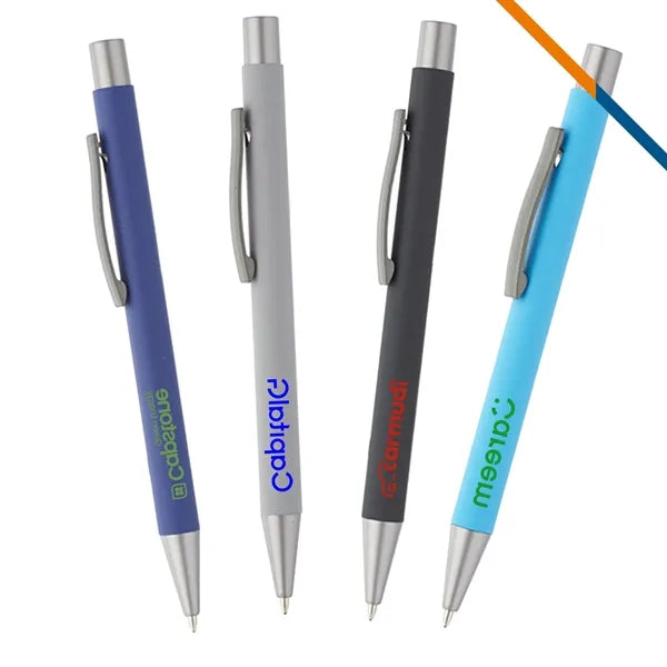 Flux Rubber Coated Metal Ballpoint Pens