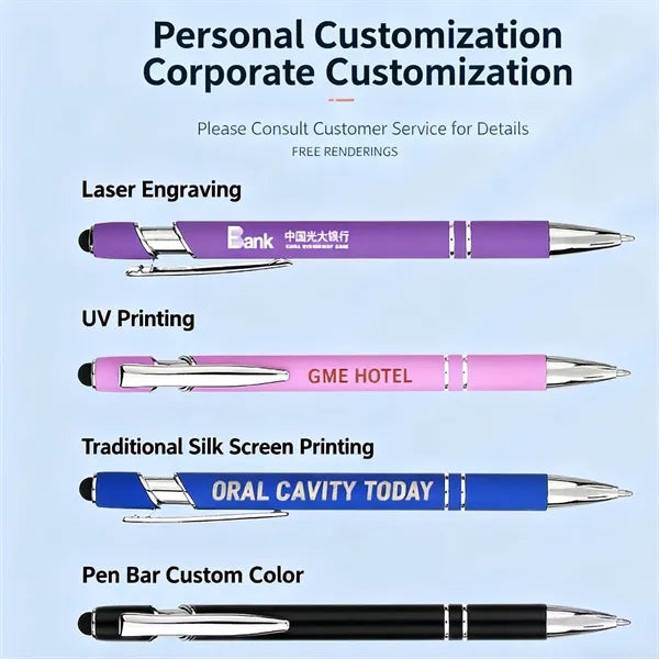 Business customized metal color click gel pen