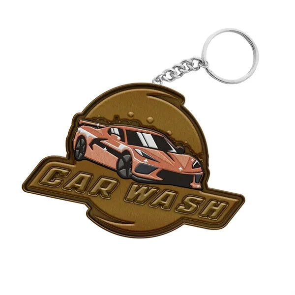 Zinc Alloy Keychain with Antique Brass Plating
