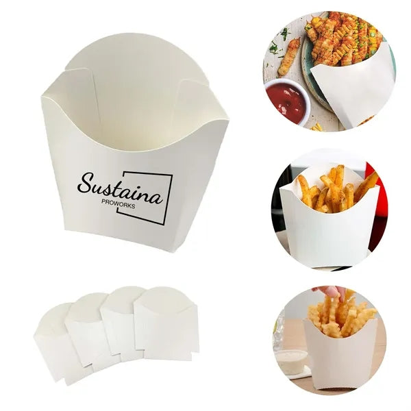 Disposable White French Fry Box