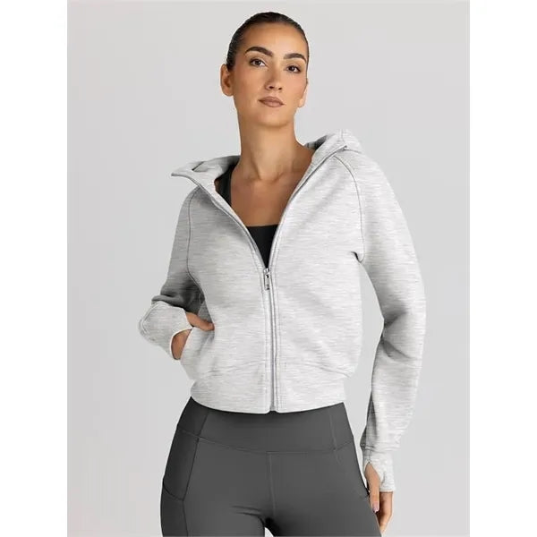 Women's Cropped Zip-Up Hoodie Jacket