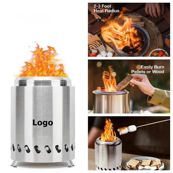Portable Camping Table Top Fire Pit with Stand