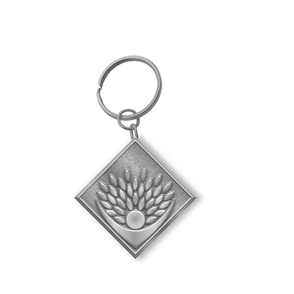 Zinc Alloy Keychain with Antique Silver Plating