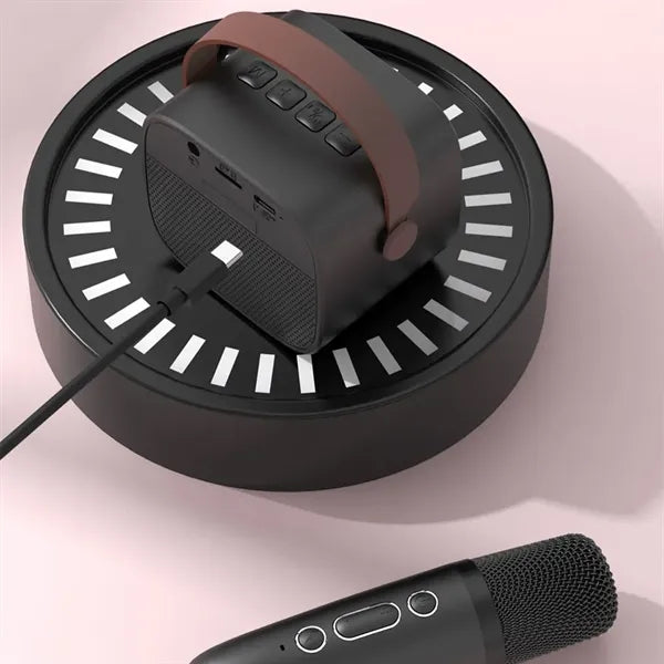 Portable Bluetooth Karaoke Machine With Wireless Mics
