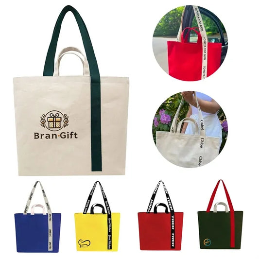 14 oz Cotton Canvas Double handle Tote Bag