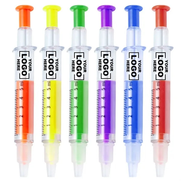 Syringe Shaped Highlighter and Pen Combo