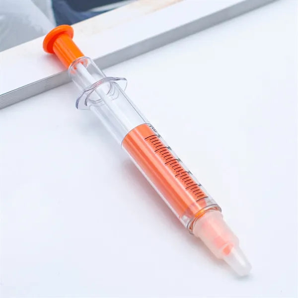 Syringe Shaped Highlighter and Pen Combo