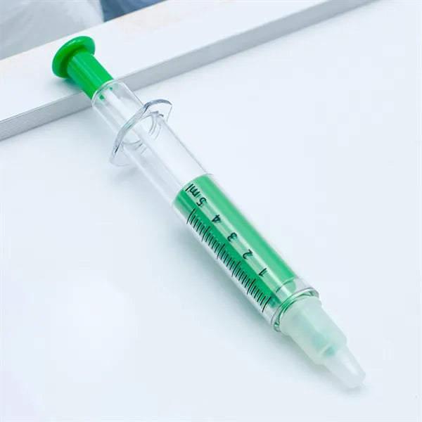 Syringe Shaped Highlighter and Pen Combo