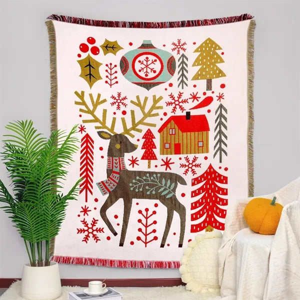 Cotton Woven Throw Blanket