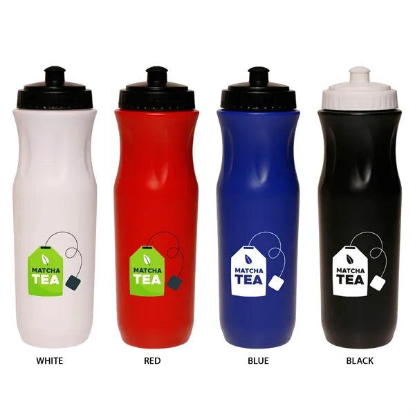 Plastic Sports Water Bottle - Push Cap, 26 oz.