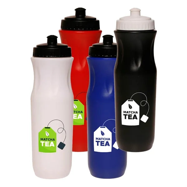 Plastic Sports Water Bottle - Push Cap, 26 oz.